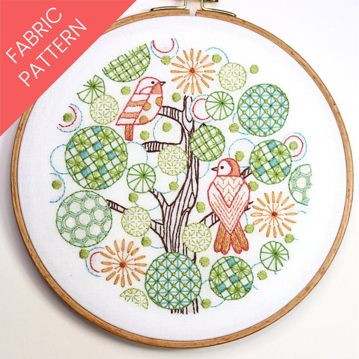 Tree of Life Printed Fabric Pattern - Stitched Stories