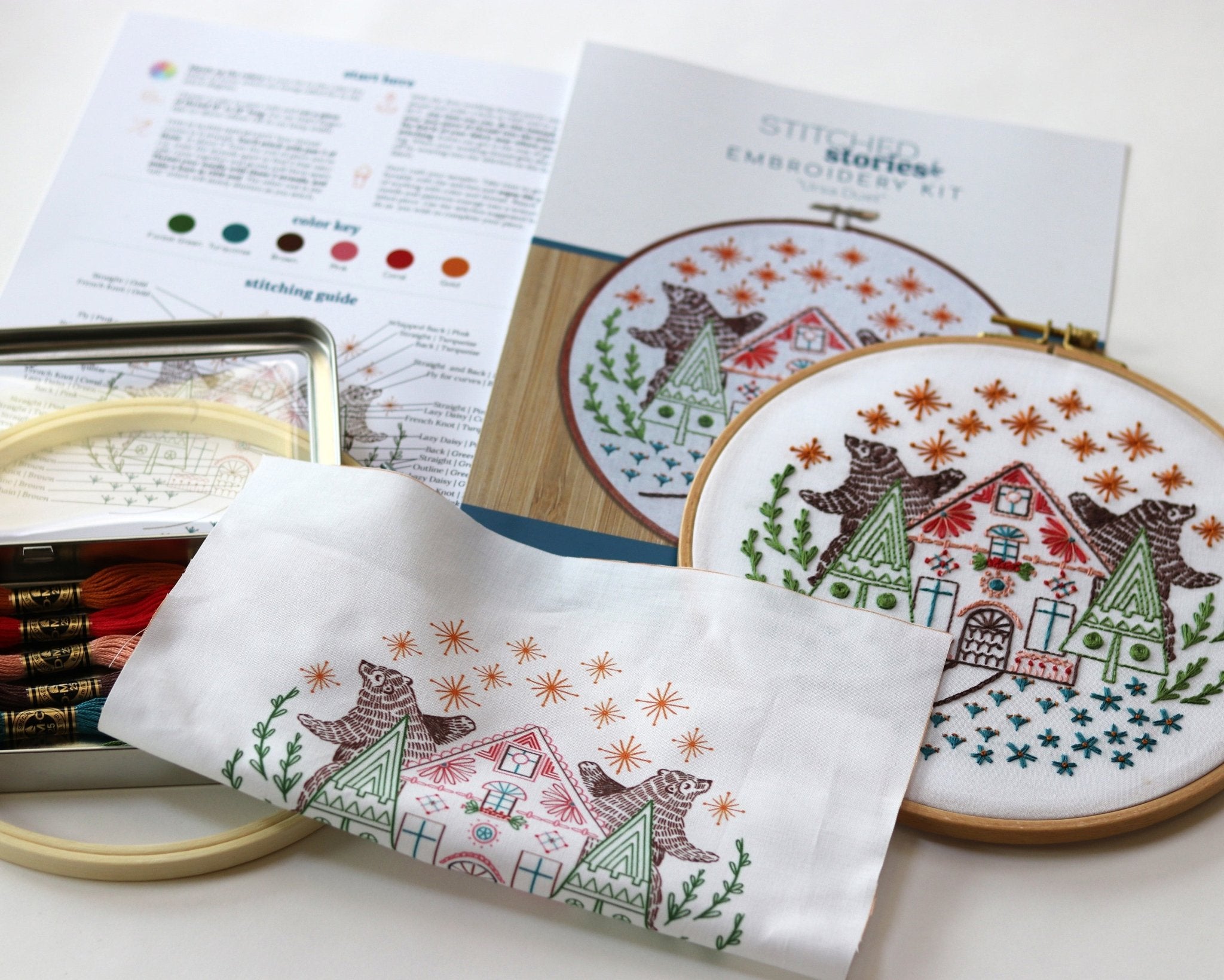 Ursa Duet Embroidery Kit - Stitched Stories