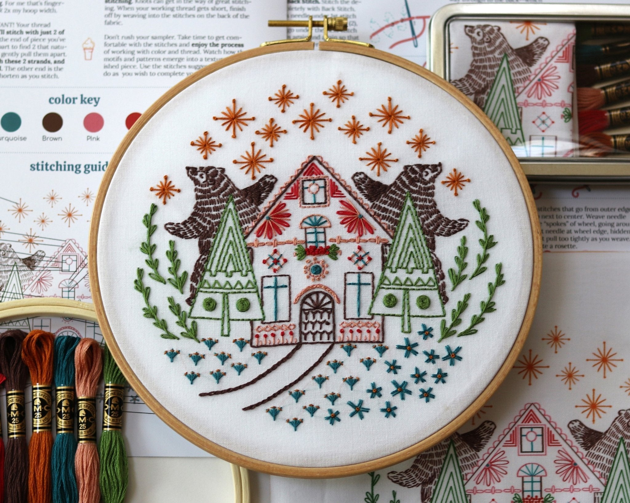 Ursa Duet Embroidery Kit - Stitched Stories