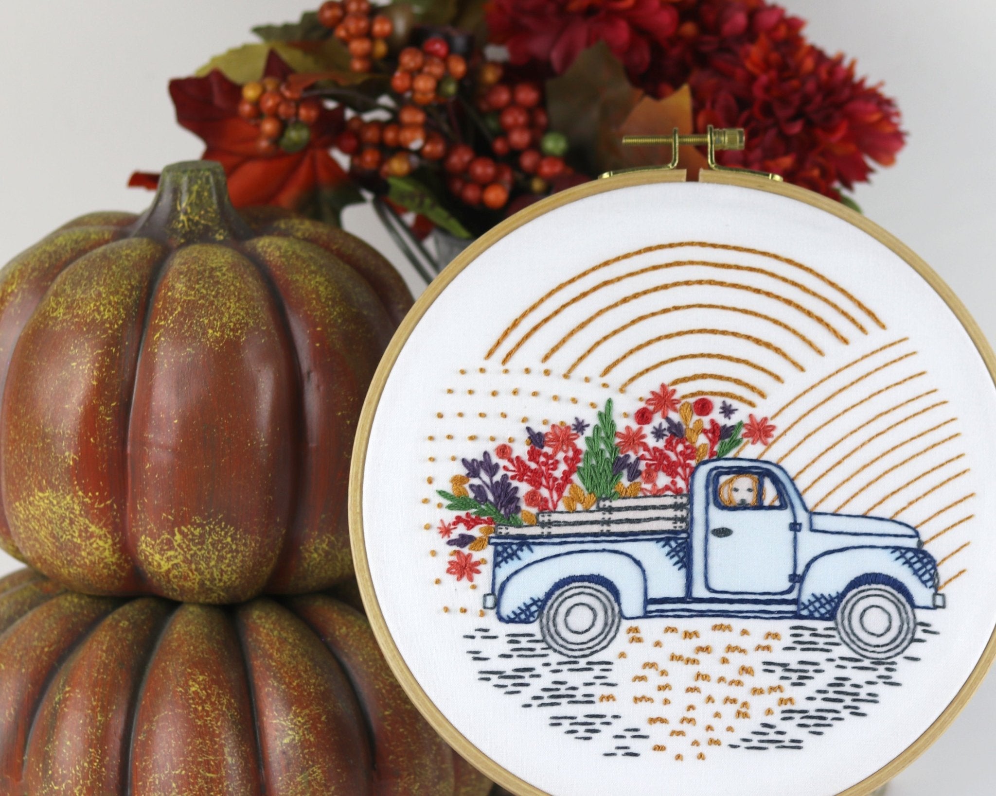 Vintage Truck Embroidery Kit - Stitched Stories