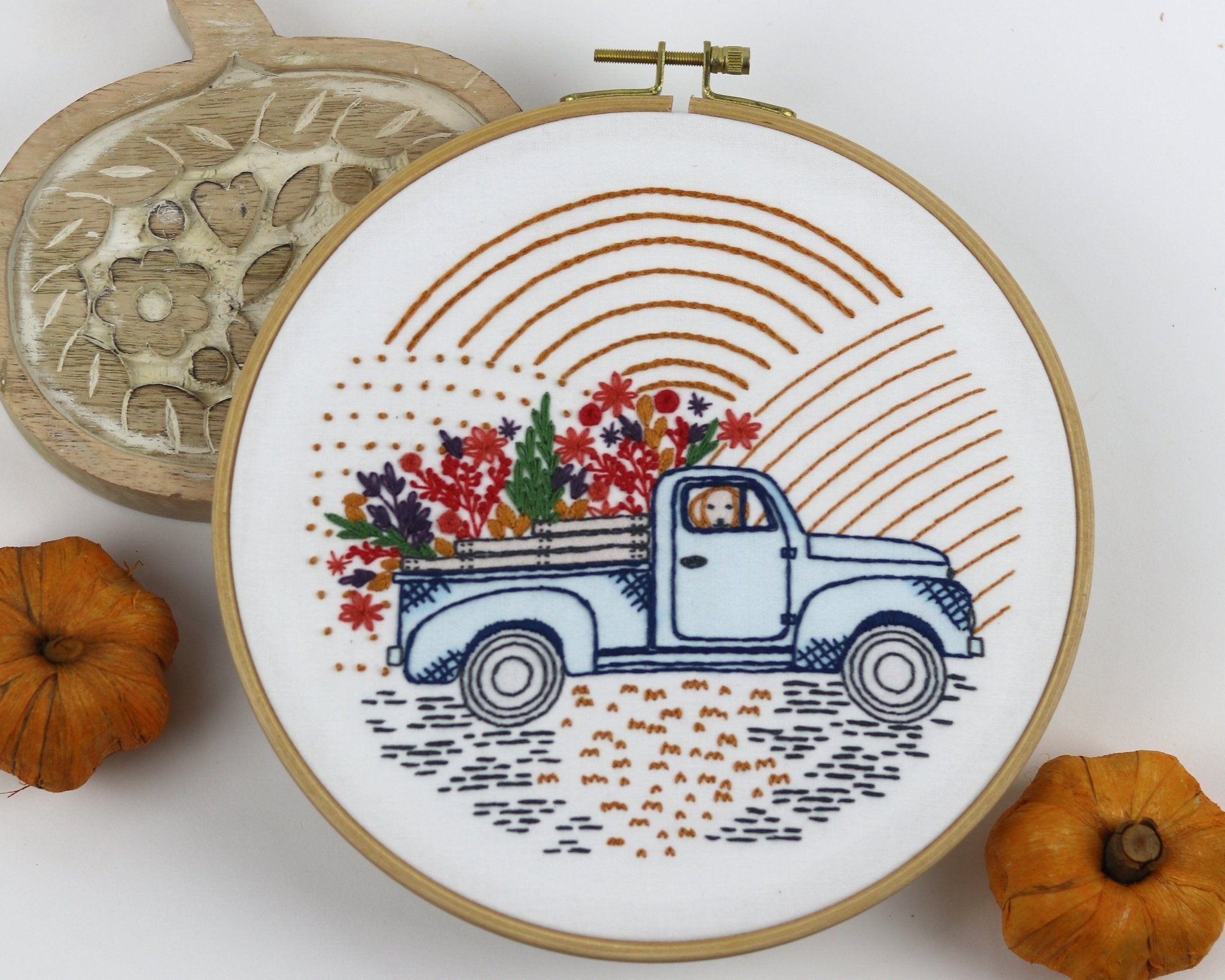 Vintage Truck Embroidery Kit - Stitched Stories