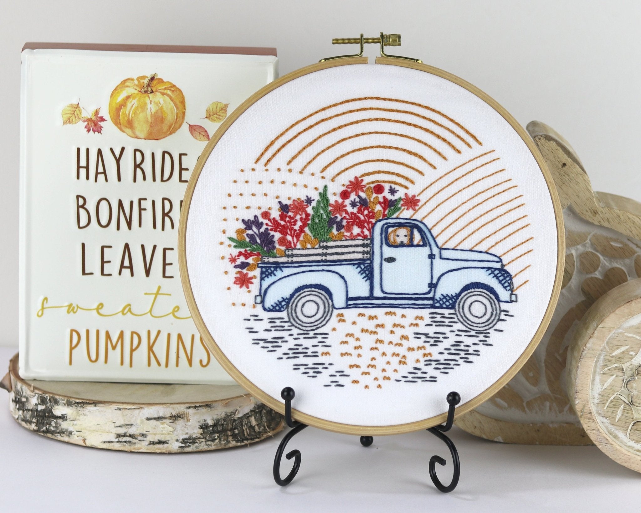 Vintage Truck Embroidery Kit - Stitched Stories