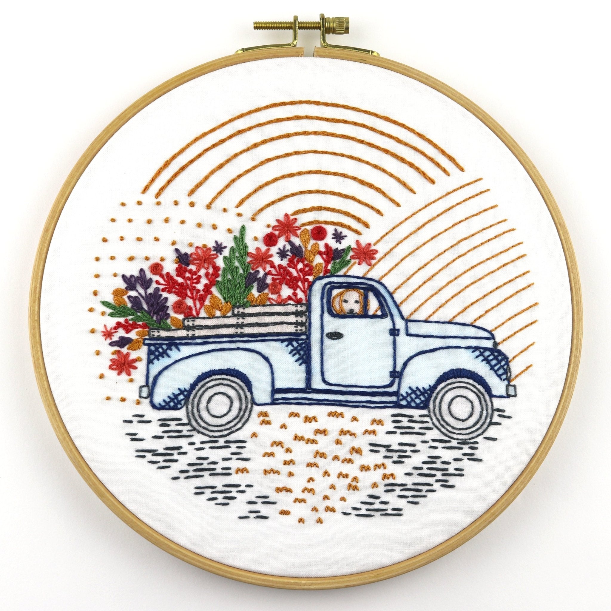Vintage Truck Embroidery Kit - Stitched Stories