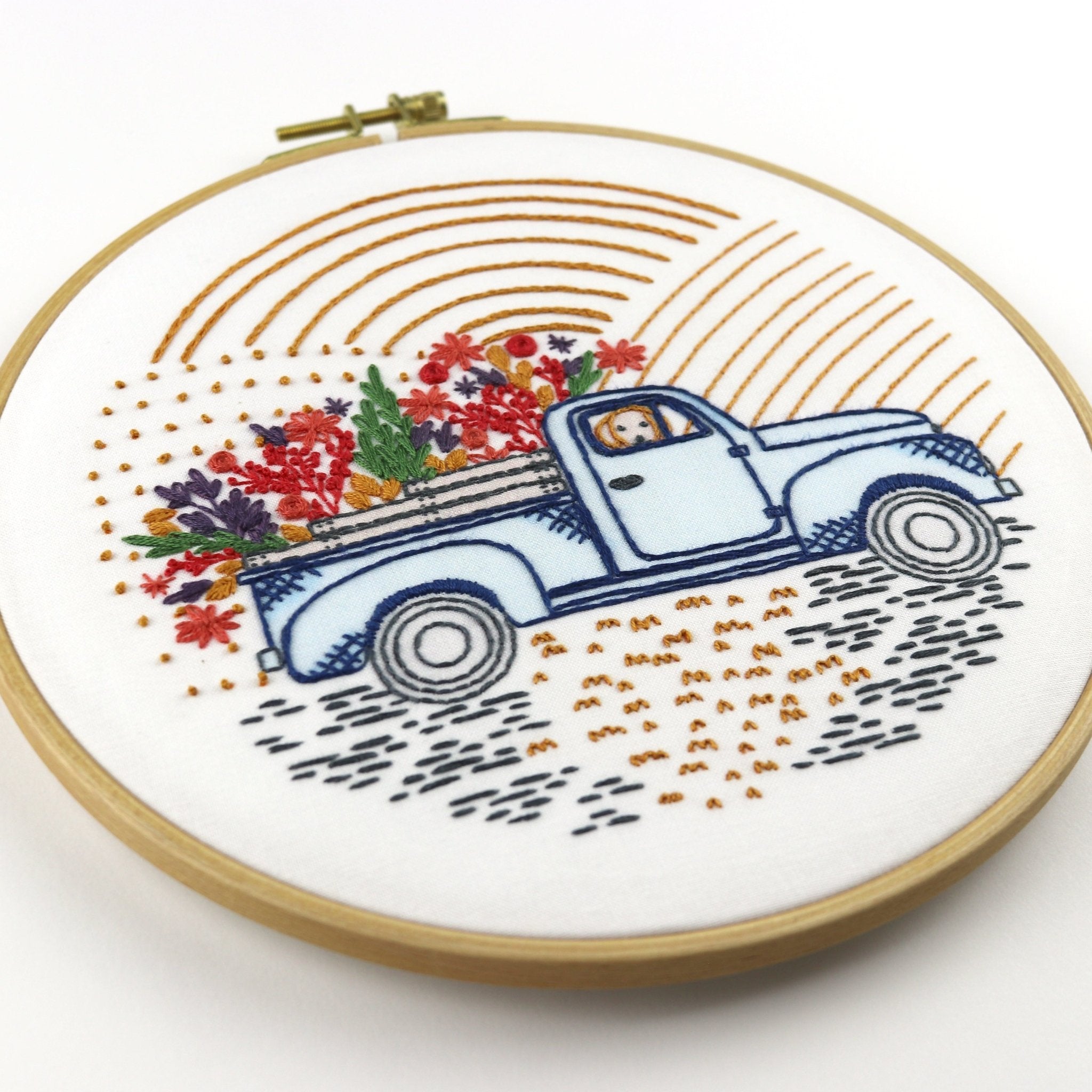 Vintage Truck Printed Fabric Pattern - Stitched Stories