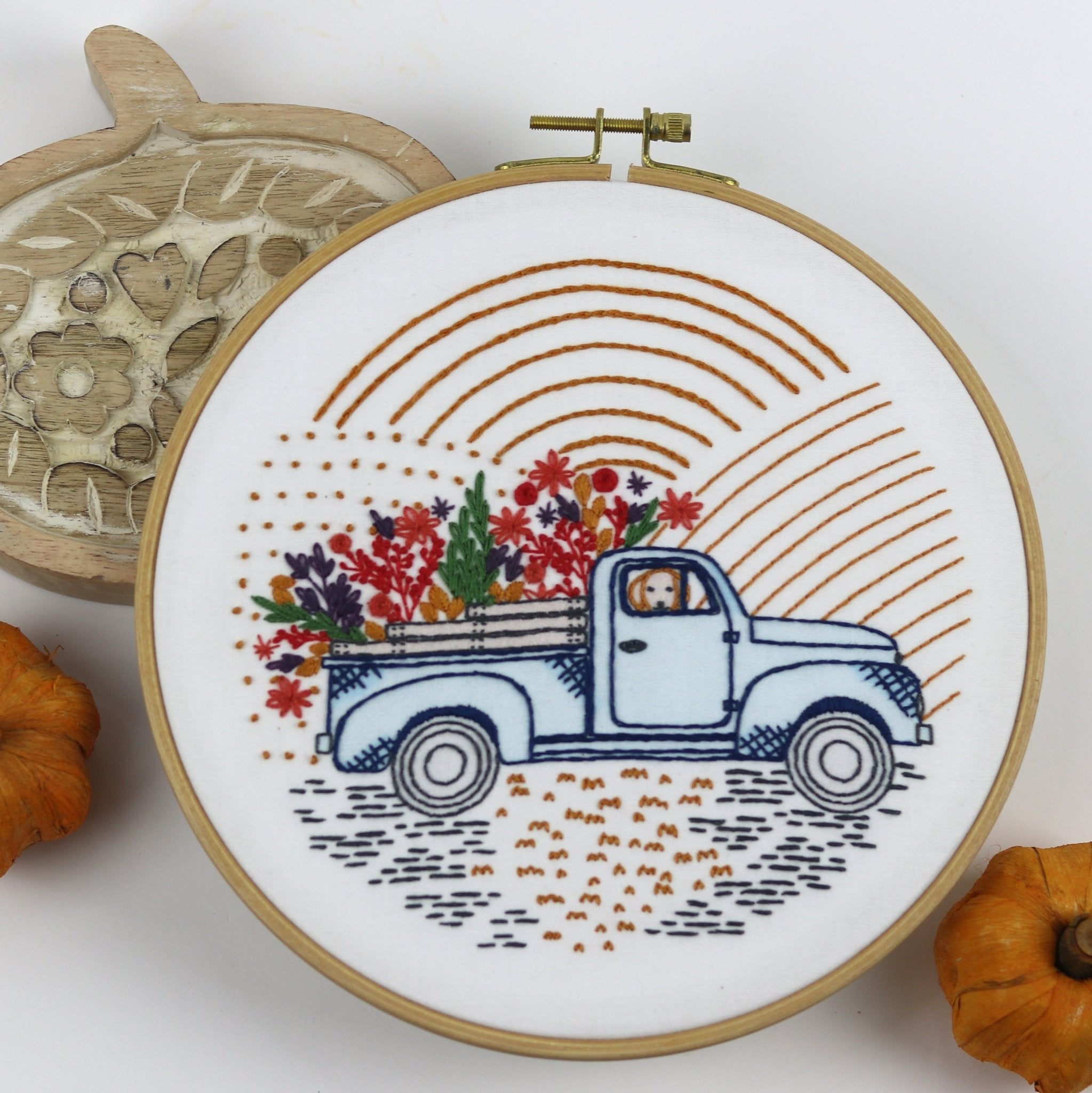 Vintage Truck Printed Fabric Pattern - Stitched Stories